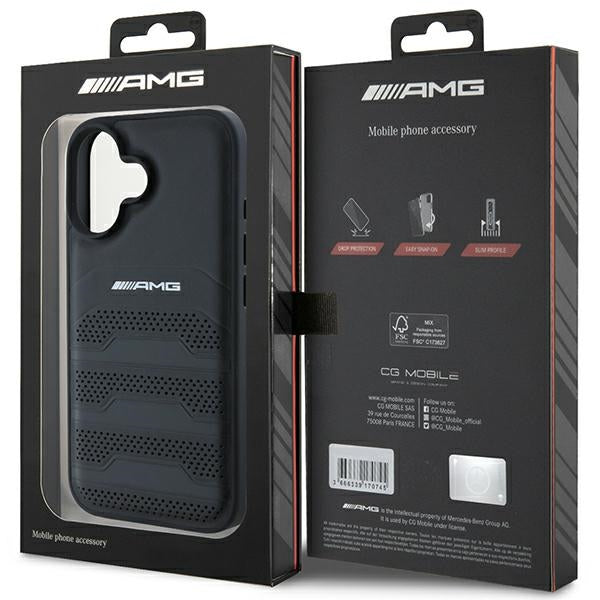 AMG odinis dėklas iPhone 16 6.1 – juodas