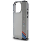 BMW Motorsport dėklas iPhone 16 Pro – pilkas