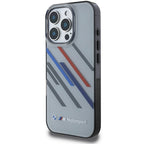 BMW Motorsport dėklas iPhone 16 Pro – pilkas