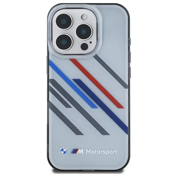BMW Motorsport dėklas iPhone 16 Pro – pilkas