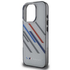 BMW Motorsport dėklas iPhone 16 Pro – pilkas
