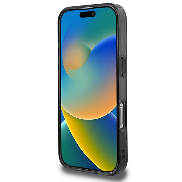 BMW Motorsport IML Random Stripes dėklas iPhone 16 Pro – juodas