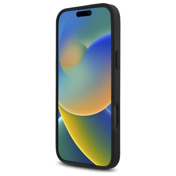 BMW M Perforated Tricolor Detail Line dėklas iPhone 16 Pro – antracitas