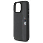 BMW M Perforated Tricolor Detail Line dėklas iPhone 16 Pro – antracitas