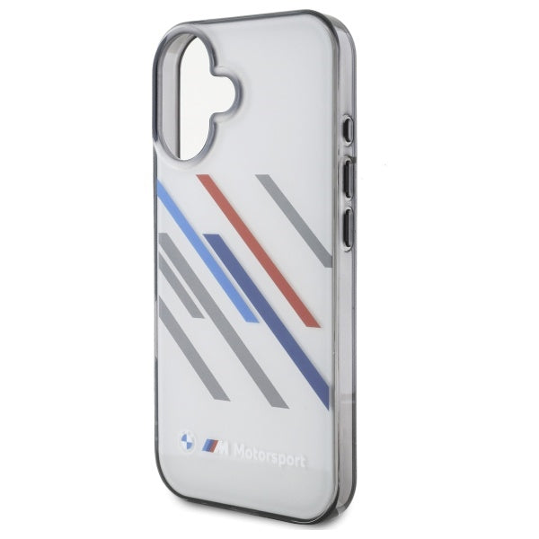 BMW Motorsport dėklas iPhone 16 Plus – pilkas