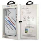 BMW Motorsport dėklas iPhone 16 Plus – pilkas