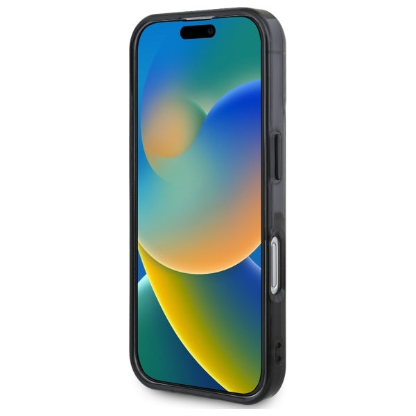 BMW Motorsport IML Random Stripes dėklas iPhone 16 Plus – juodas -- iPhone 16 Plus