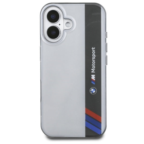 BMW Motorsport dėklas iPhone 16 – pilkas -- iPhone 16