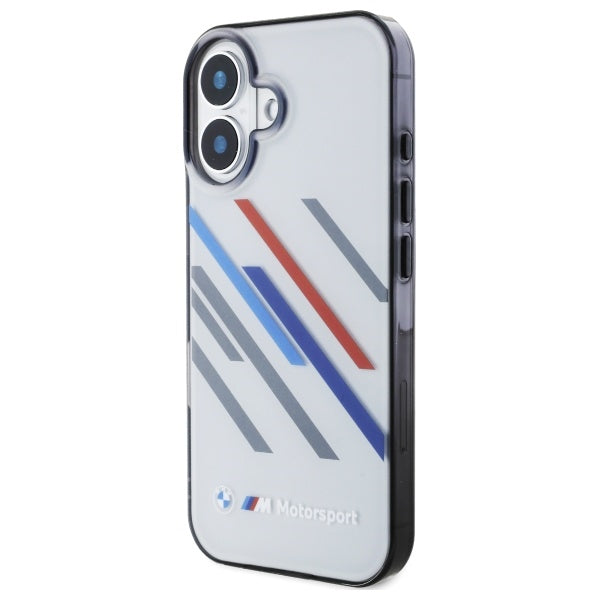 BMW Motosport IML dėklas iPhone 16 Pro – pilkas
