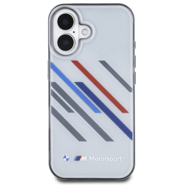 BMW Motosport IML dėklas iPhone 16 Pro – pilkas
