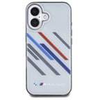 BMW Motosport IML dėklas iPhone 16 Pro – pilkas