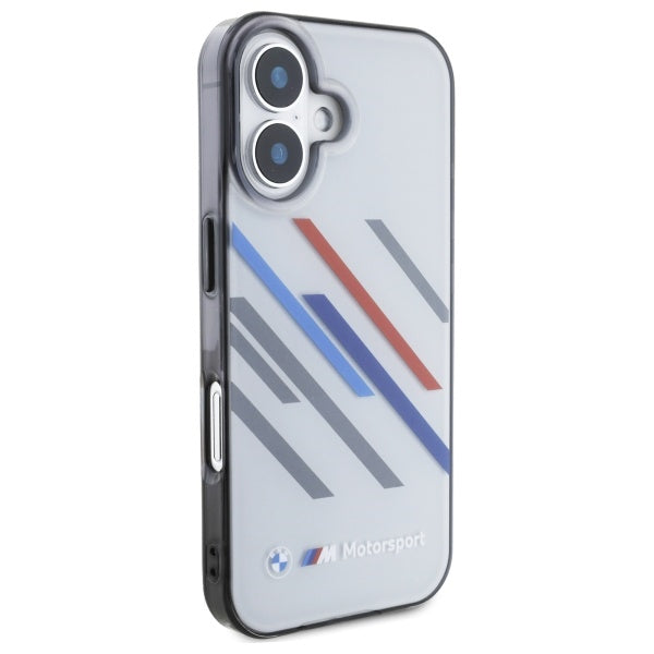 BMW Motosport IML dėklas iPhone 16 Pro – pilkas