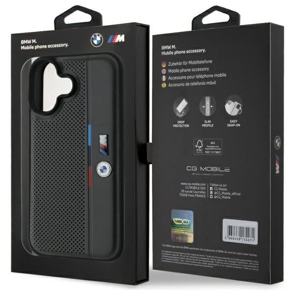 BMW M Perforated dėklas iPhone 16 – antracitas