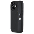 BMW M perforuotas dėklas iPhone 16 – juodas