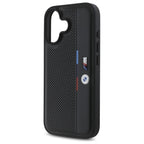 BMW M perforuotas dėklas iPhone 16 – juodas