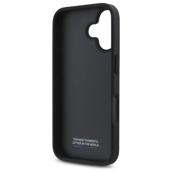 BMW M perforuotas dėklas iPhone 16 – juodas