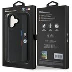 BMW M perforuotas dėklas iPhone 16 – juodas