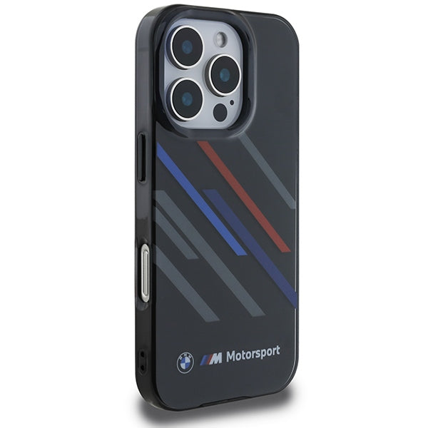 BMW Motorsport dėklas iPhone 16 Pro Max – juodas