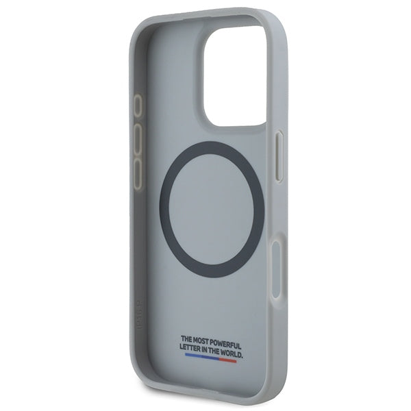BMW MagSafe dėklas iPhone 16 Pro – pilkas