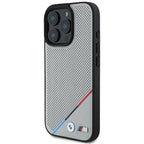 BMW M perforuotas MagSafe dėklas iPhone 16 Pro – pilkas