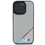 BMW M perforuotas MagSafe dėklas iPhone 16 Pro – pilkas