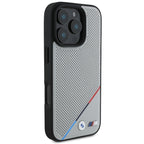 BMW M perforuotas MagSafe dėklas iPhone 16 Pro – pilkas