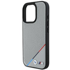 BMW M perforuotas MagSafe dėklas iPhone 16 Pro – pilkas