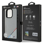BMW M perforuotas MagSafe dėklas iPhone 16 Pro – pilkas