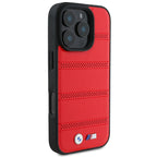 BMW M perforuotas MagSafe dėklas iPhone 16 Pro – raudonas