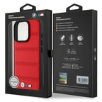 BMW M perforuotas MagSafe dėklas iPhone 16 Pro – raudonas