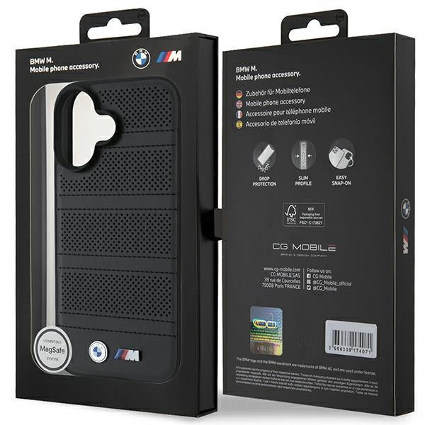 BMW M MagSafe dėklas iPhone 16 (6,1″) – juodas