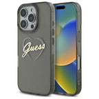 Guess IML Heart dėklas iPhone 16 Pro – juodas -- iPhone 16 Pro
