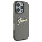 Guess IML Heart dėklas iPhone 16 Pro – juodas -- iPhone 16 Pro