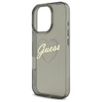 Guess IML Heart dėklas iPhone 16 Pro – juodas -- iPhone 16 Pro