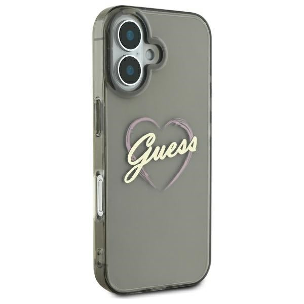 Guess IML Heart dėklas iPhone 16 Plus – juodas -- iPhone 16 Plus