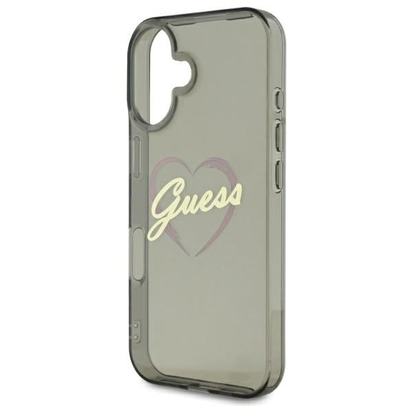 Guess IML Heart dėklas iPhone 16 Plus – juodas -- iPhone 16 Plus
