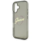 Guess IML Heart dėklas iPhone 16 Plus – juodas -- iPhone 16 Plus