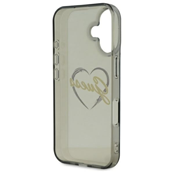 Guess IML Heart dėklas iPhone 16 Plus – juodas -- iPhone 16 Plus