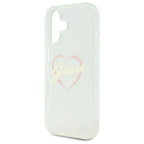 Guess IML Heart dėklas iPhone 16 – skaidrus
