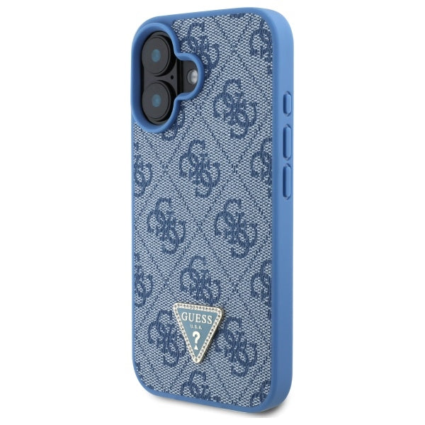 Guess dėklas su dirželiu iPhone 16 – mėlynas