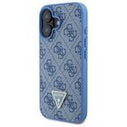 Guess dėklas su dirželiu iPhone 16 – mėlynas