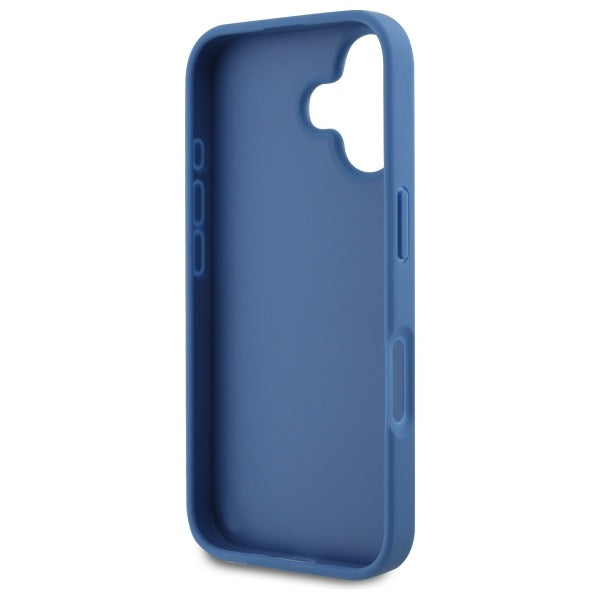 Guess dėklas su dirželiu iPhone 16 – mėlynas