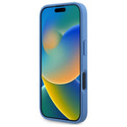 Guess dėklas su dirželiu iPhone 16 – mėlynas
