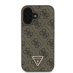 Guess odinis dėklas su dirželiu iPhone 16 – rudas