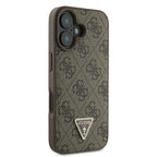 Guess odinis dėklas su dirželiu iPhone 16 – rudas