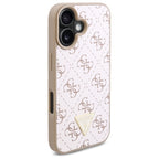 Guess New 4G Triangle dėklas iPhone 16 – baltas