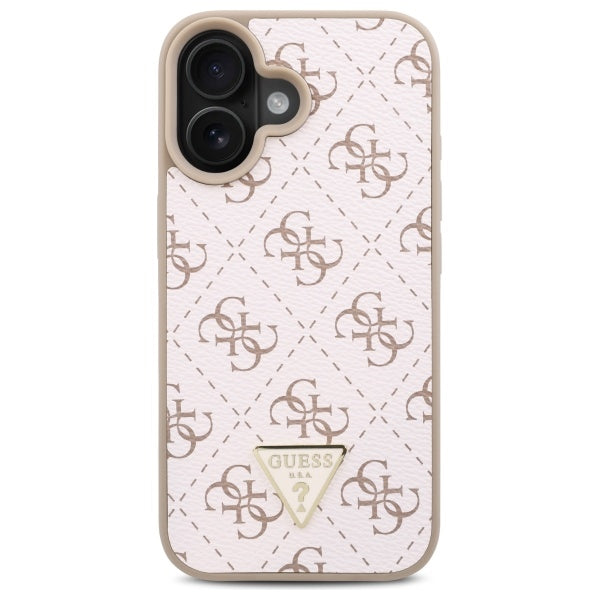 Guess New 4G Triangle dėklas iPhone 16 – baltas