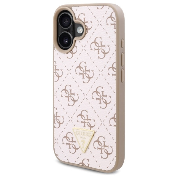 Guess New 4G Triangle dėklas iPhone 16 – baltas
