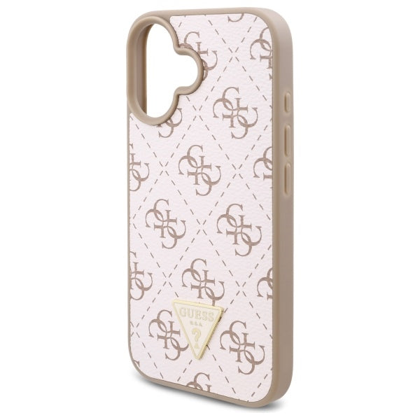 Guess New 4G Triangle dėklas iPhone 16 – baltas