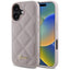 Guess Quilted Metal Logo dėklas iPhone 16 – rožinis -- iPhone 16
